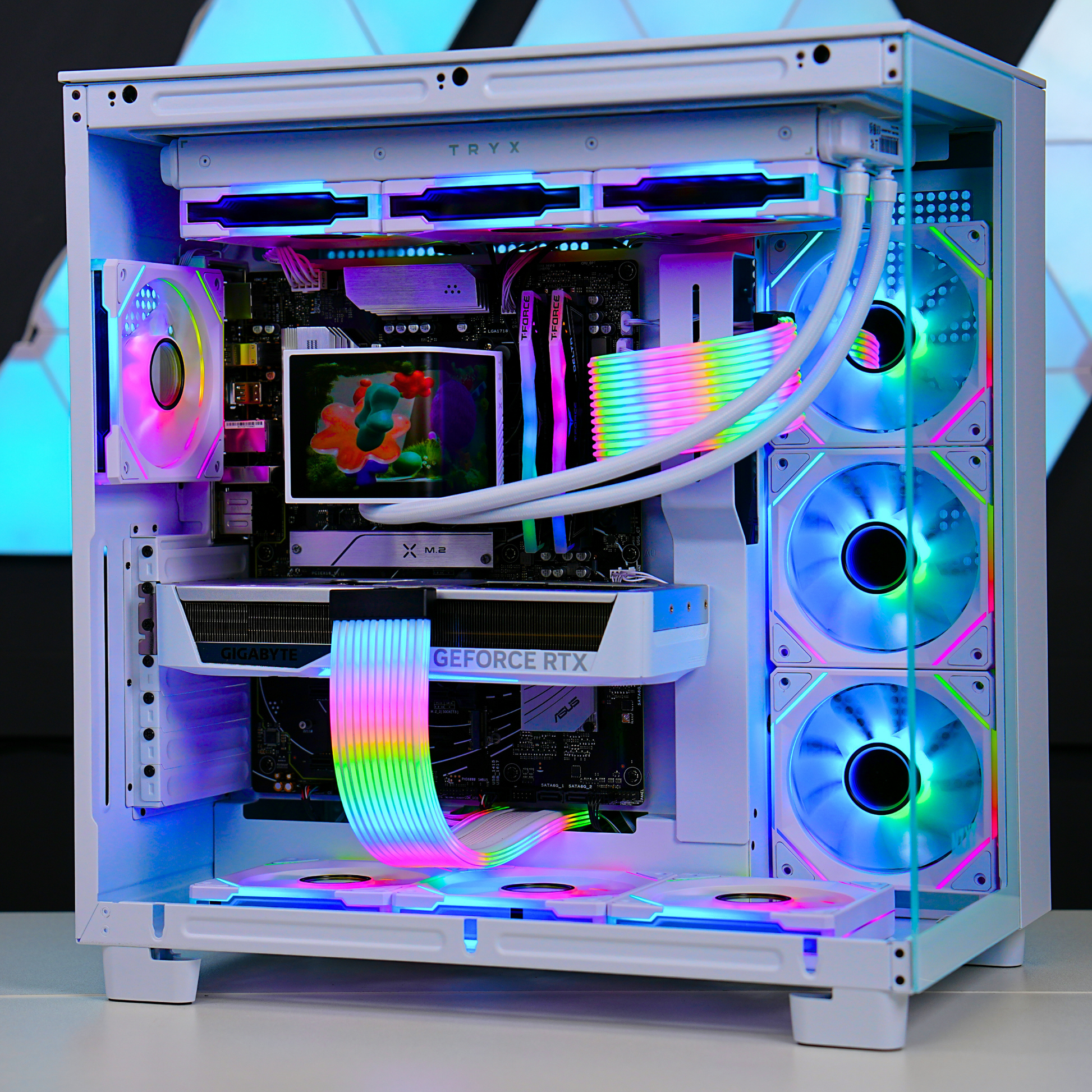 TECHNOID Frozen Gaming PC - RTX 5080 - AMD Ryzen 7 9800X3D - 32GB DDR5 - 2TB SSD - Win 11 PRO - AI Ready - 850w 80 Plus Gold PSU - VR Compatible - White