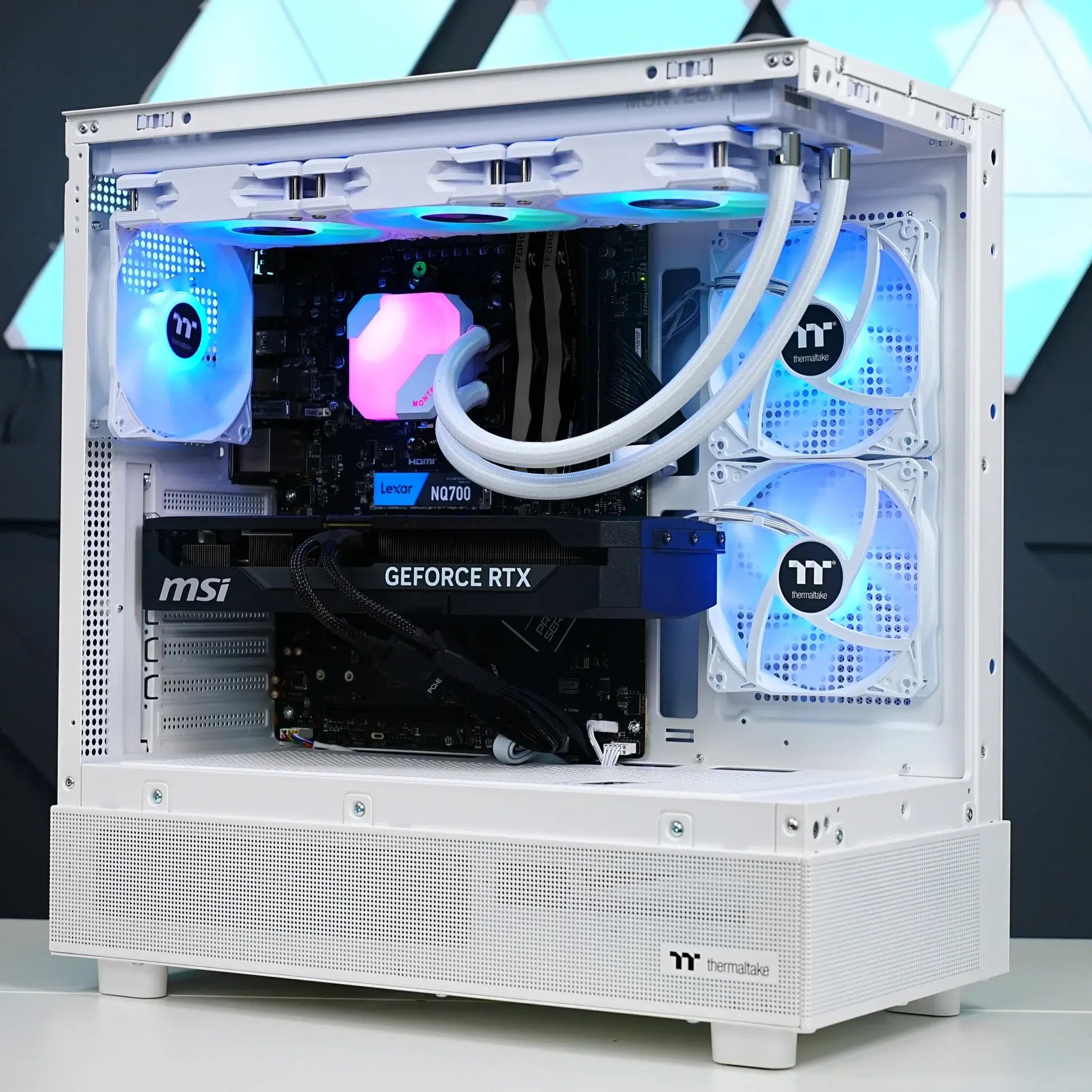 TECHNOID Glass Gaming PC - GeForce RTX 5070 - AMD Ryzen 7 7800X3D - 32GB DDR5 - 2TB SSD - Win 11 PRO - AI Ready - VR Compatible - Wifi Bluetooth