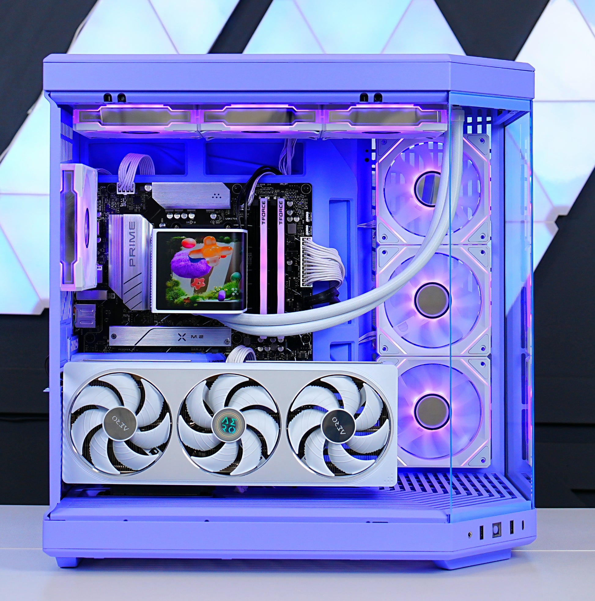 TECHNOID Limited Edition Gaming Pc (Amd Ryzen 7 9700x - RTX 5070 - 2TB SSD - 32GB RAM DDR5- Win 11 Pro - HYTE Y70 - Purple)