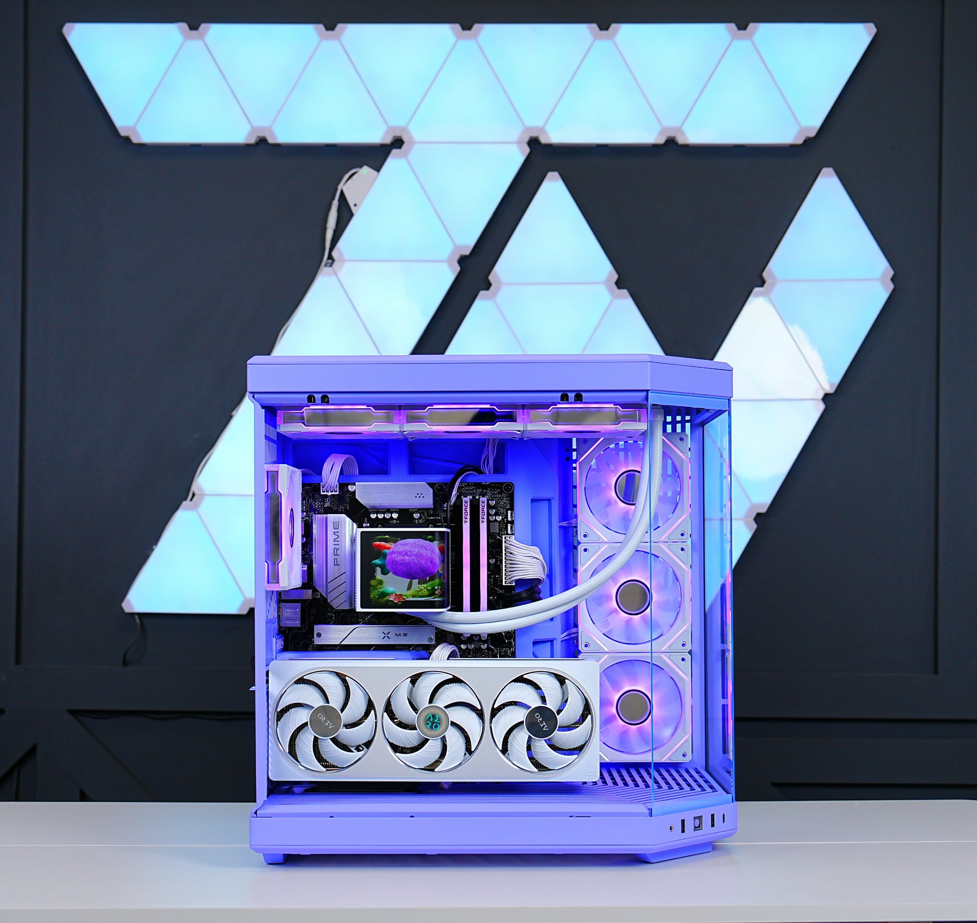 TECHNOID Limited Edition Gaming Pc (Amd Ryzen 7 9700x - RTX 5070 - 2TB SSD - 32GB RAM DDR5- Win 11 Pro - HYTE Y70 - Purple)