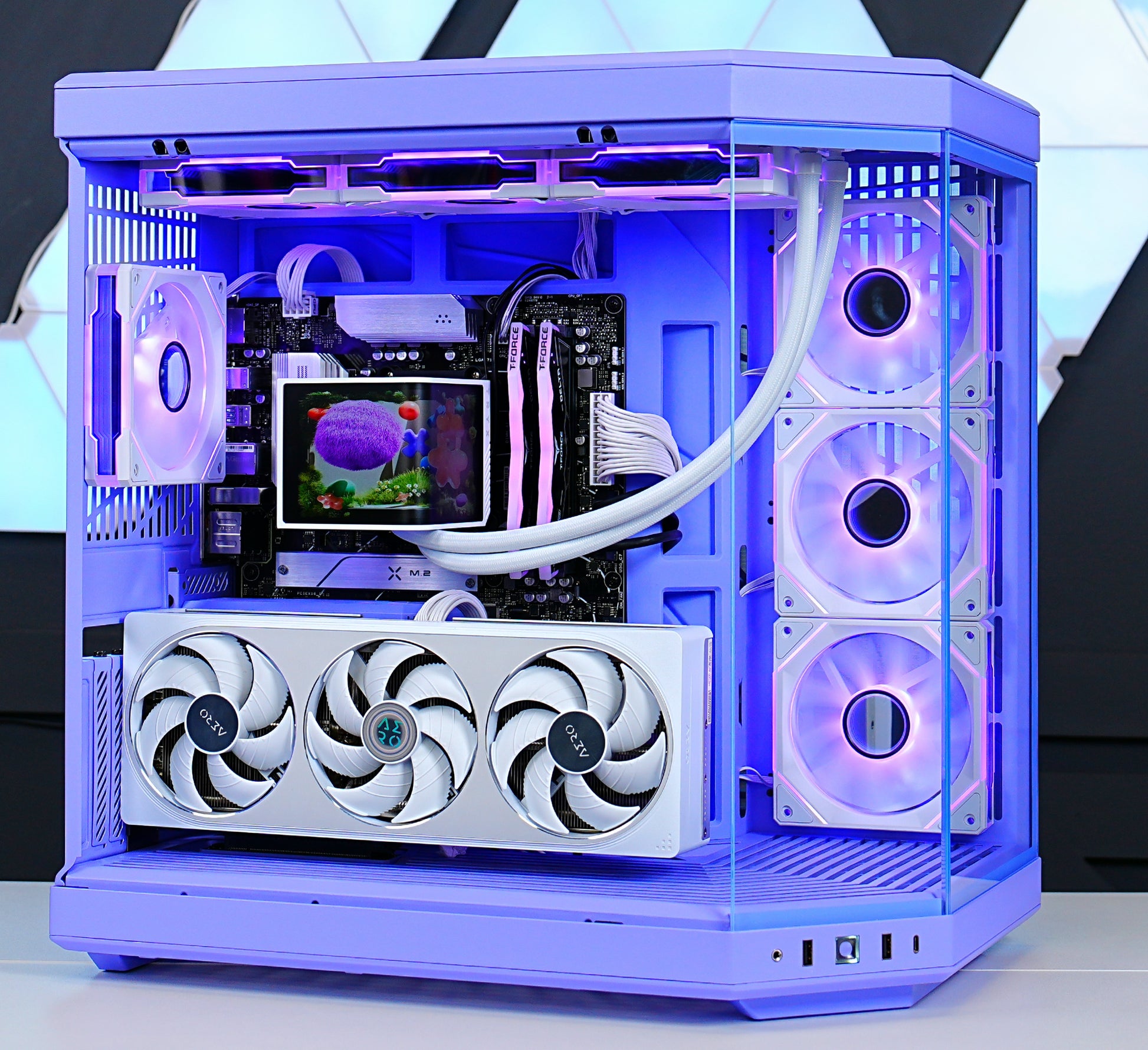 TECHNOID Limited Edition Gaming Pc (Amd Ryzen 7 9700x - RTX 5070 - 2TB SSD - 32GB RAM DDR5- Win 11 Pro - HYTE Y70 - Purple)