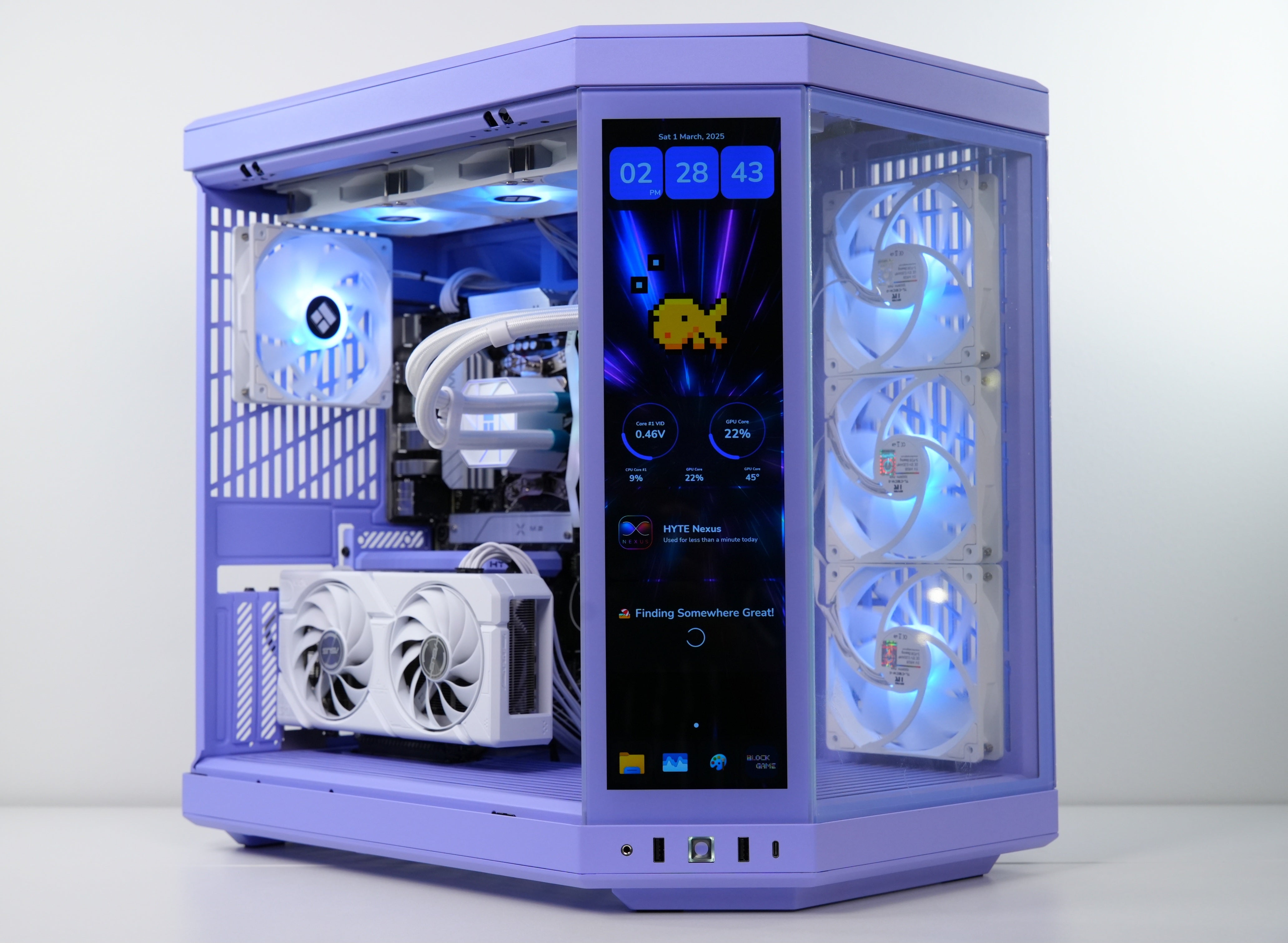 TECHNOID Limited Edition Gaming Pc (Amd Ryzen 7 9700x - RTX 5070 Ti - 2TB SSD - 32GB RAM DDR5- Win 11 Pro -  HYTE Y70 Touch infinite - Purple)