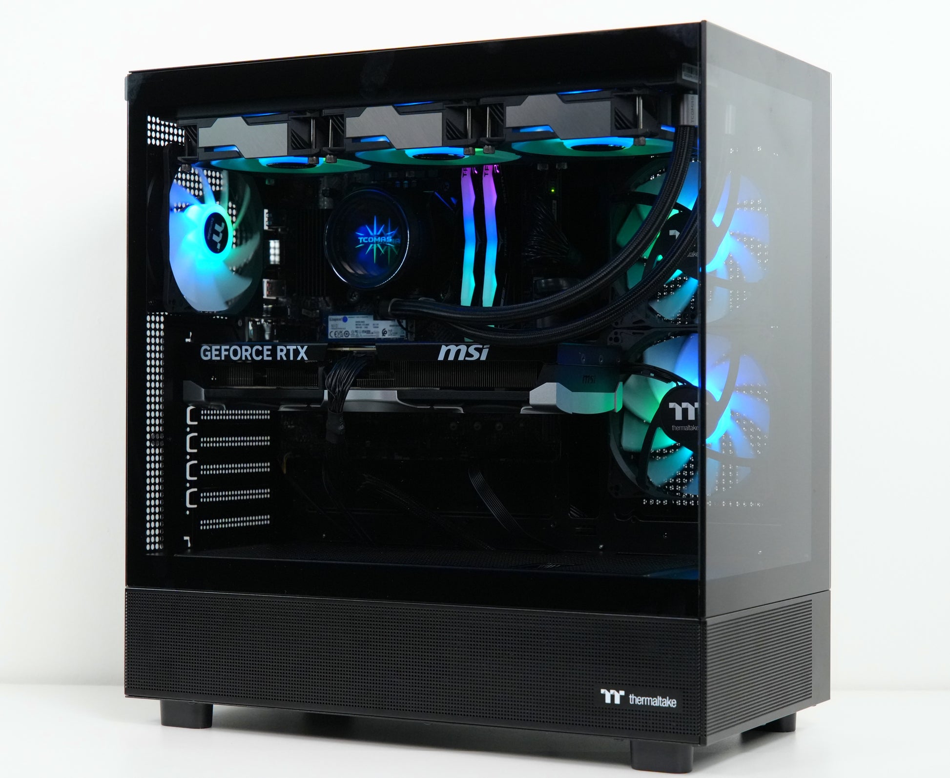 TECHNOID Glass Gaming PC - GeForce RTX 5070 Ti - Intel Core i7 14th Gen - 32GB DDR5 - 2TB SSD - Win 11 PRO - AI Ready - VR Compatible - Wifi Bluetooth