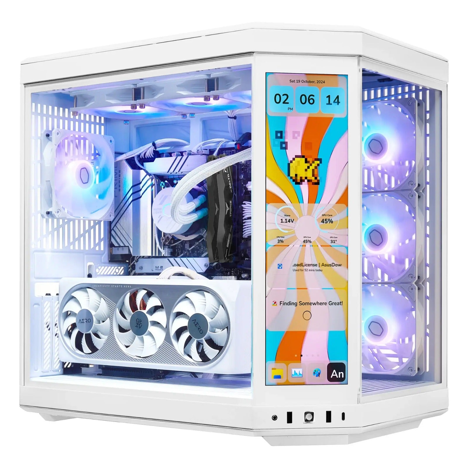 TECHNOID Limited Edition Gaming PC (AMD Radeon RX 9070 XT - AMD RYZEN 7 9800X3D - 32 GB DDR5 RAM - 2TB SSD - AI Ready - Windows 11 P - Wifi - HYTE Y70 Touch infinite - White)