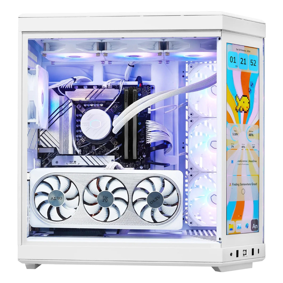 TECHNOID Limited Edition Gaming PC (AMD Radeon RX 9070 XT - AMD RYZEN 7 9850X3D - 32 GB DDR5 RAM - 2TB SSD - AI Ready - Windows 11 P - Wifi - HYTE Y70 Touch infinite - White)
