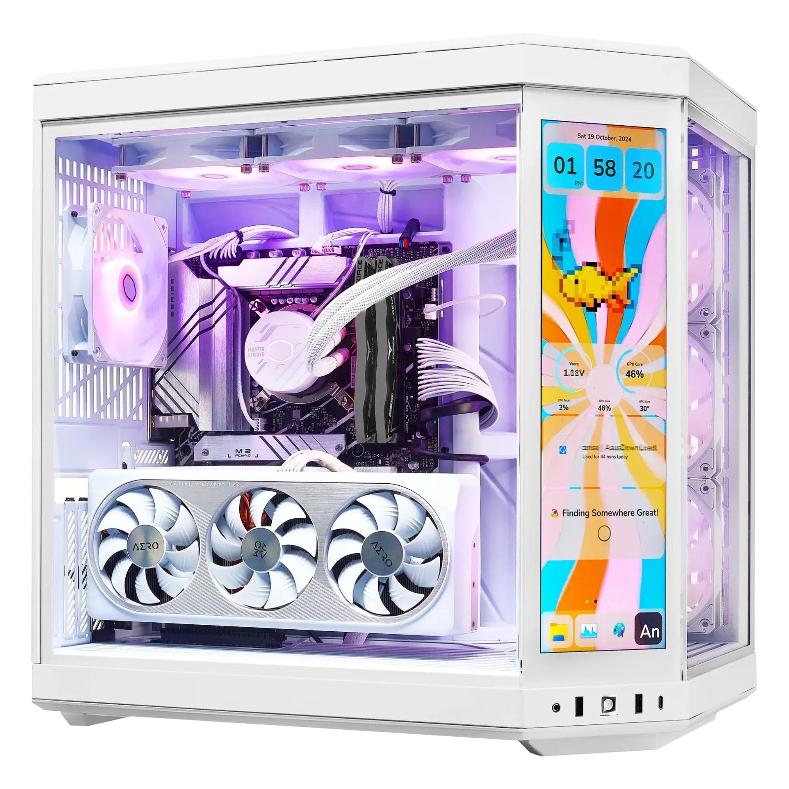 TECHNOID Limited Edition Gaming PC (Nvidia GeForce RTX 5090 - AMD RYZEN 9 9950X3D - 64 GB DDR5 RAM - 2TB SSD - AI Ready - Windows 11 P - Wifi - HYTE Y70 Touch infinite - White)