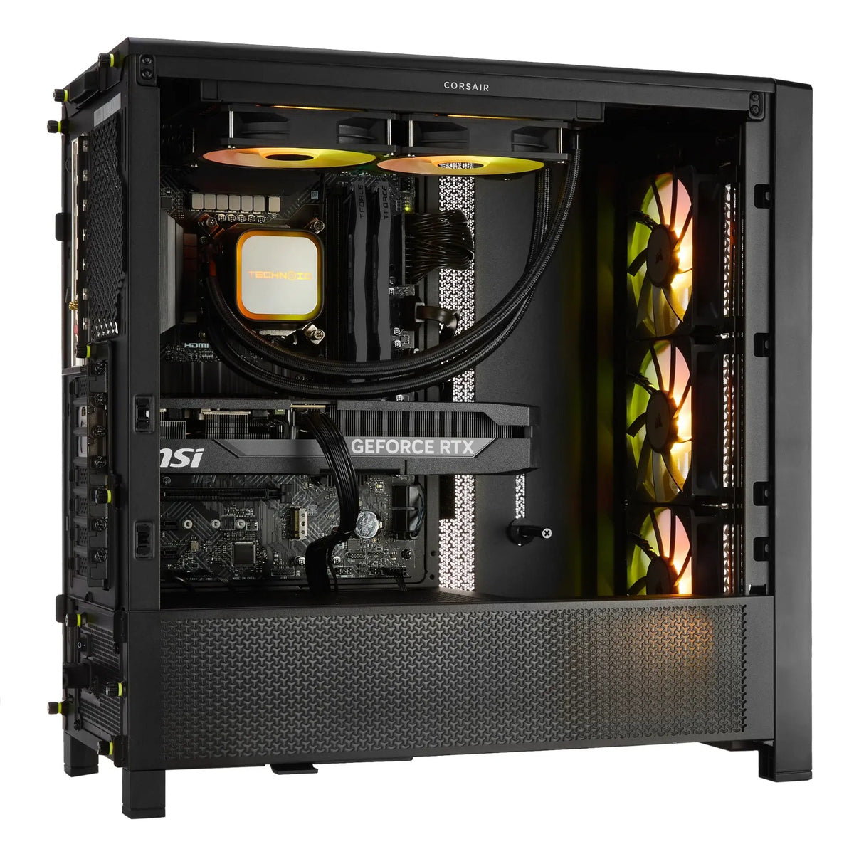 TECHNOID Ultimate Gaming PC - GeForce RTX 5090 - AMD Ryzen 7 9800X3D - 64GB DDR5 - 2TB SSD - Win 11 PRO - AI Ready - 1000w 80 Plus Gold PSU - VR Compatible - Black