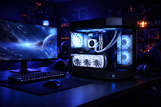 TECHNOID Limited Edition Gaming PC - GeForce RTX 5070 - AMD Ryzen 7 7800X3D - 32GB DDR5 - 2TB SSD - Win 11 PRO - AI Ready - 850w 80 Plus Gold PSU - VR Compatible - LCD AIO