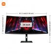 Xiaomi Gaming Monitor G34WQi Curved 34