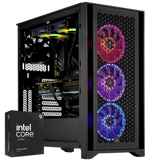 TECHNOID ULTIMATE Gaming PC – Intel® Core™ Ultra 9 285K (15th Gen) - GeForce RTX 4080 Super - 2TB SSD - 64GB Ram - Win 11 Pro - Ai Ready - 3 Years Warranty