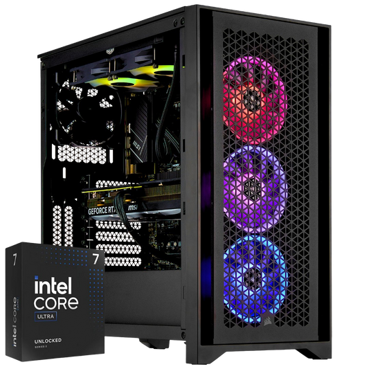 TECHNOID ULTIMATE Gaming PC – Intel® Core™ Ultra 7 265KF (15th Gen) - GeForce RTX 4070 Ti SUPER - 2TB SSD - 32GB Ram - Win 11 Pro - Ai Ready - 3 Years Warranty