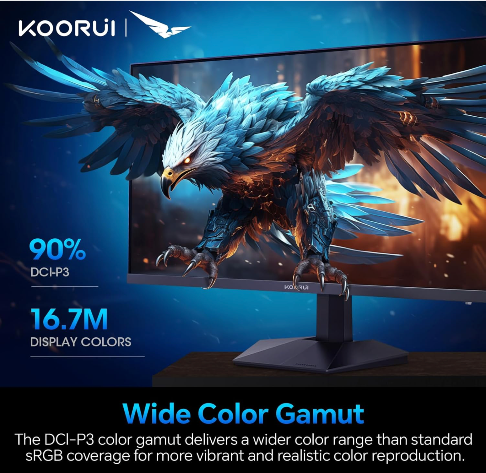 KOORUI 24.5 Inch Gaming Monitor 200Hz,   1920x1080