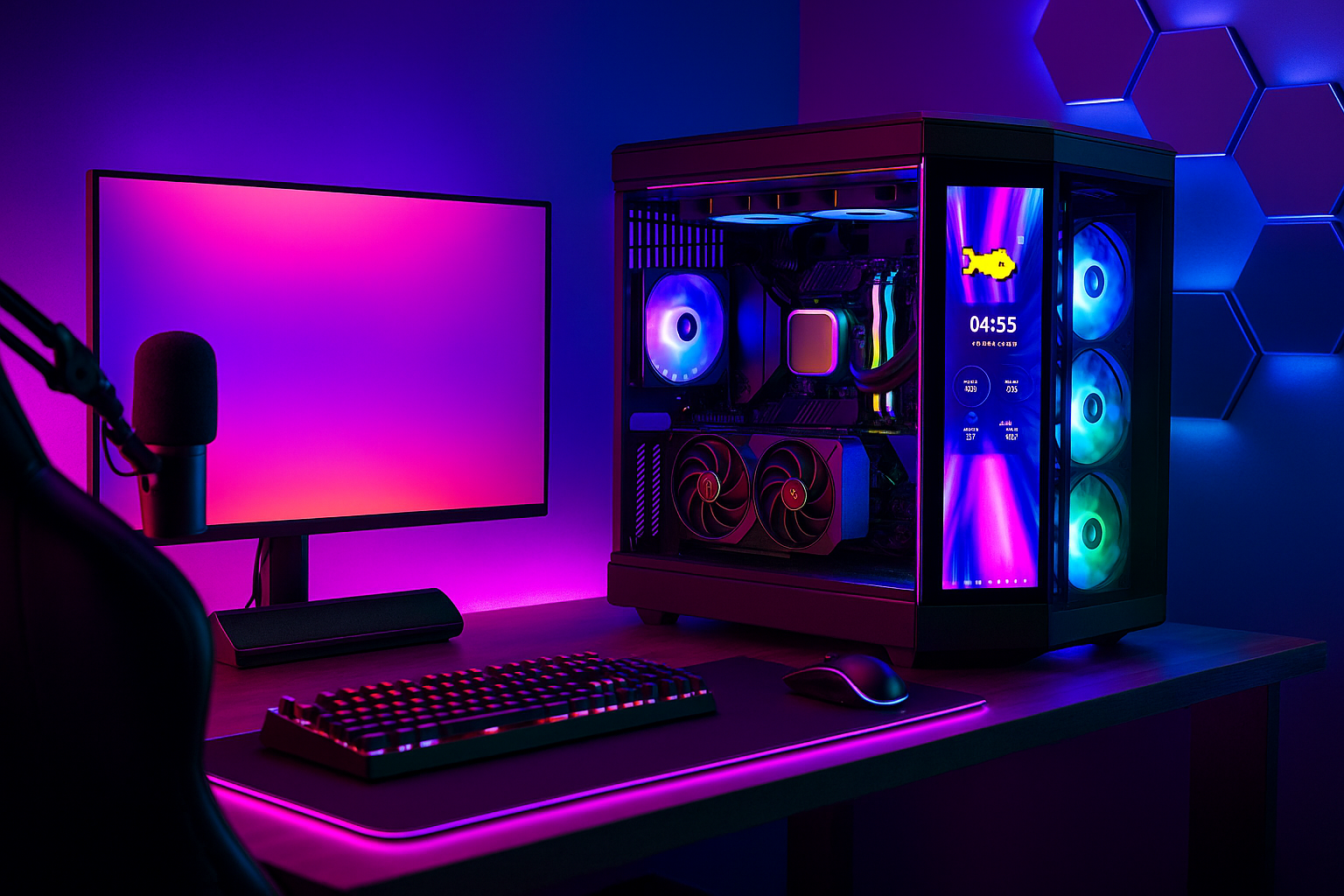 TECHNOID Limited Edition Gaming PC - AMD Ryzen 7 9800X3D, 32GB Ram, 2TB SSD, RTX 5070 Ti , Windows 11 Pro, HYTE Y70 Touch infinite, Black