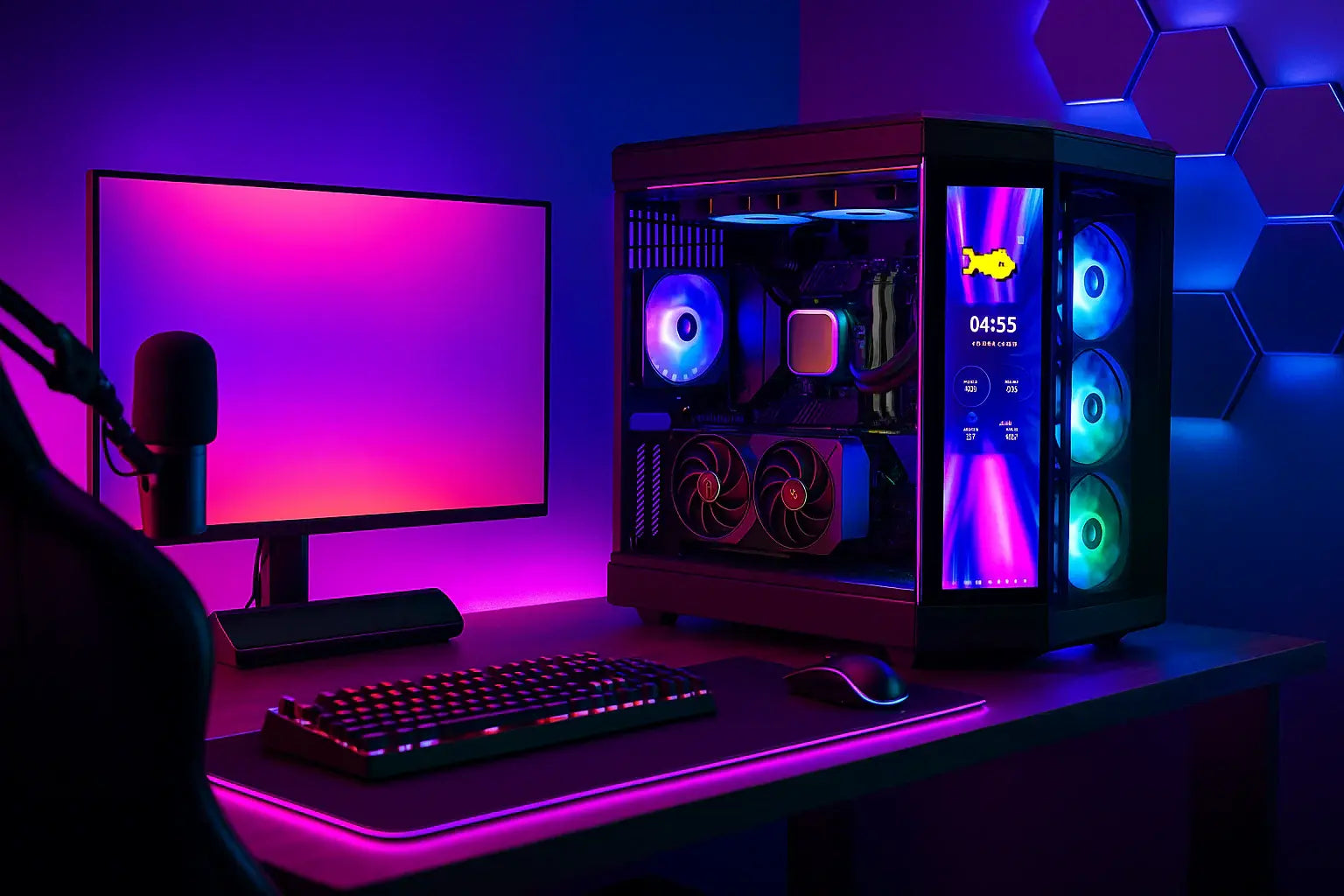 TECHNOID Limited Edition Gaming PC - AMD Ryzen 5 9600X, 32GB Ram, 2TB SSD, RTX 5070 , Windows 11 Pro, HYTE Y70 Touch infinite, Black