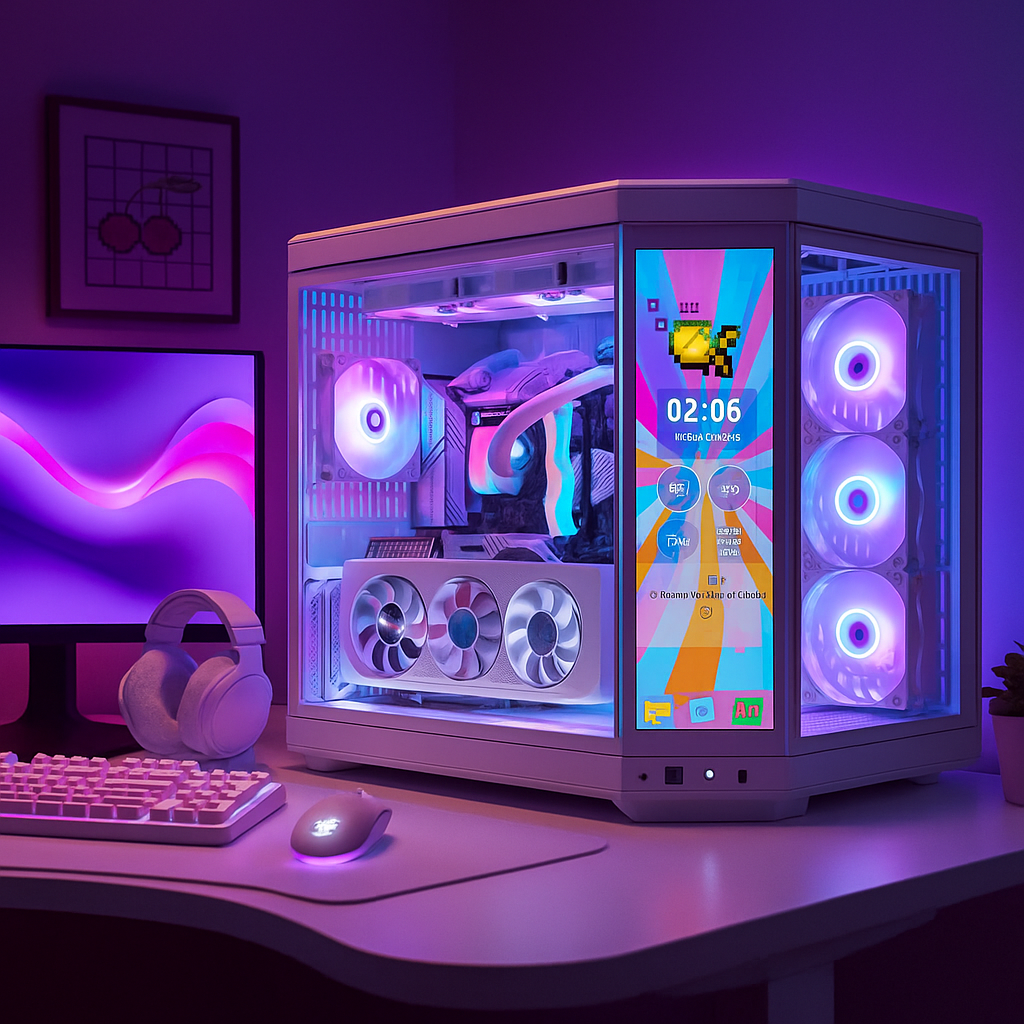 TECHNOID Limited Edition Gaming PC (AMD Radeon RX 9070 XT - AMD RYZEN 7 9800X3D - 32 GB DDR5 RAM - 2TB SSD - AI Ready - Windows 11 P - Wifi - HYTE Y70 Touch infinite - White)