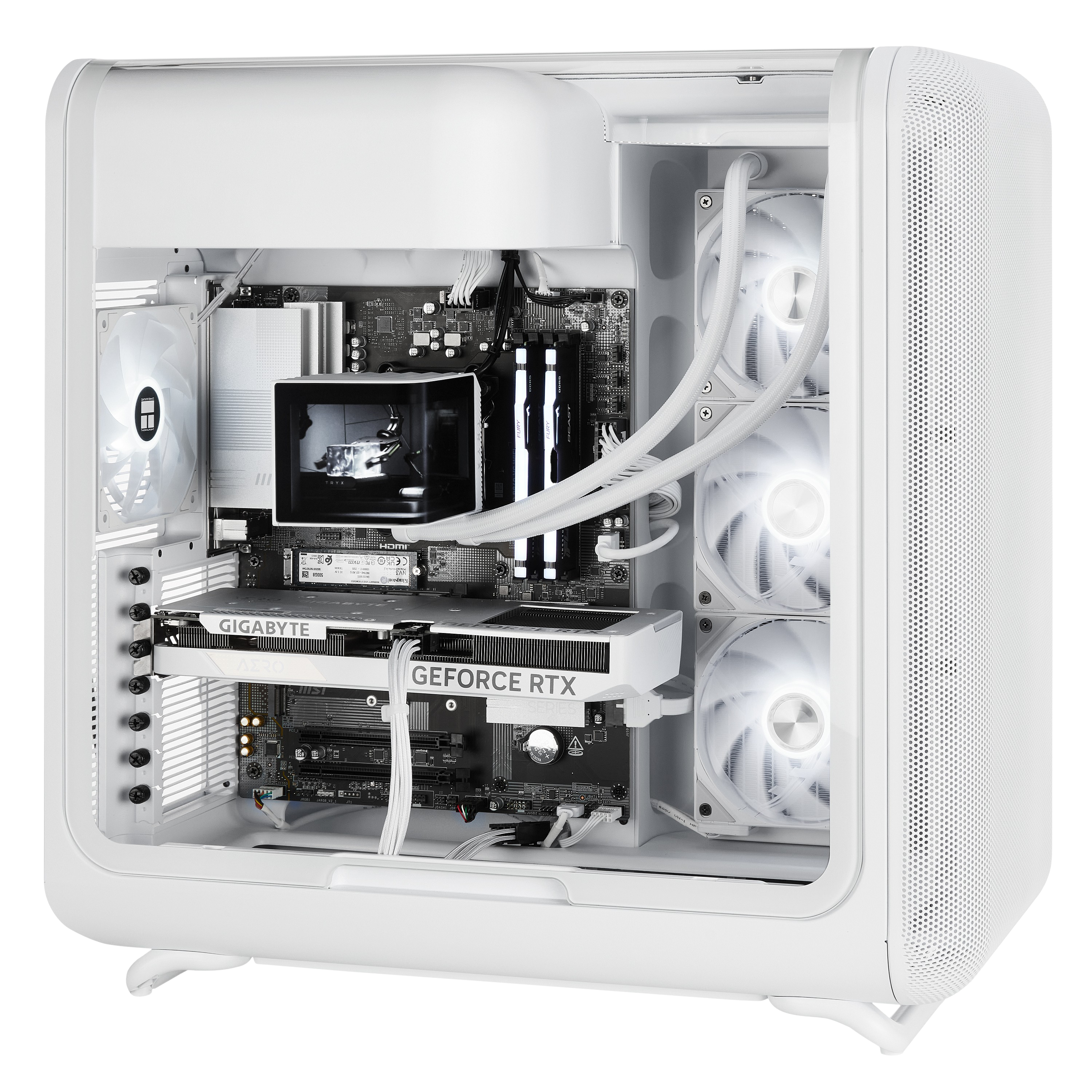 TECHNOID Infinity Gaming PC (AMD Radeon RX 9070 XT - AMD RYZEN 7 7800X3D - 32 GB DDR5 RAM - 1TB SSD - AI Ready - Windows 11 H - Wifi - HYTE X50 White)