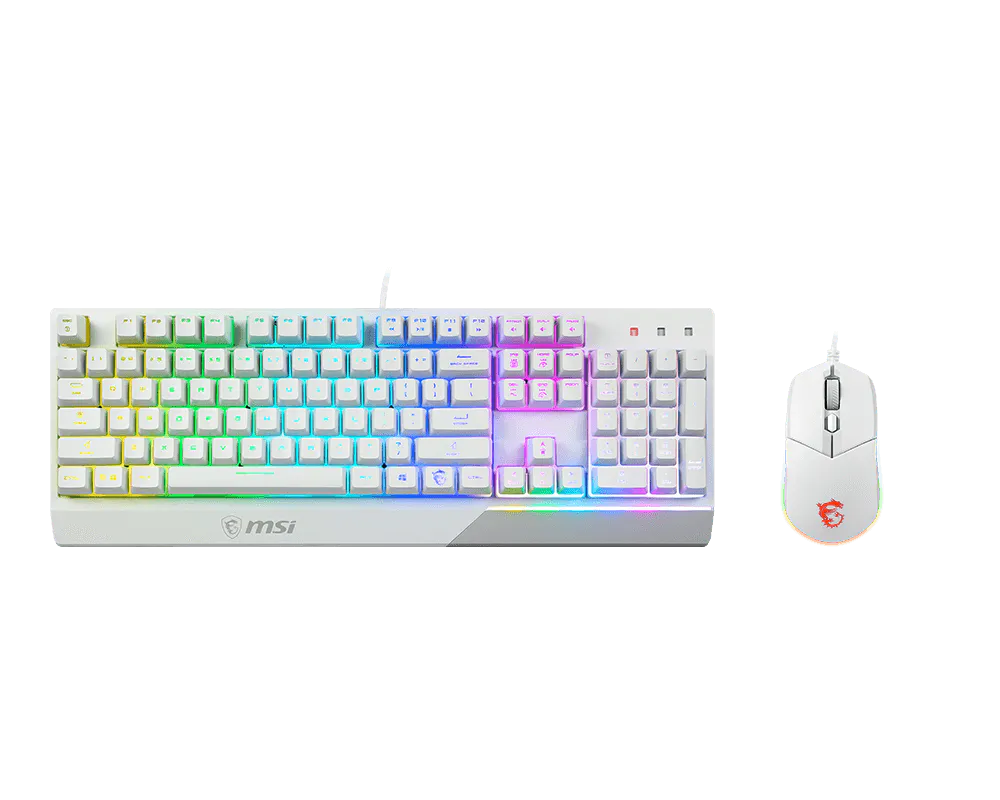 MSI Vigor GK30 Gaming Mouse & Keyboard White