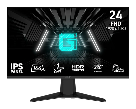 MSI 24" 1920 x 1080 (FHD) 144Hz 1ms (MPRT) IPS Gaming Monitor Tilt adjustable (G242L E14)