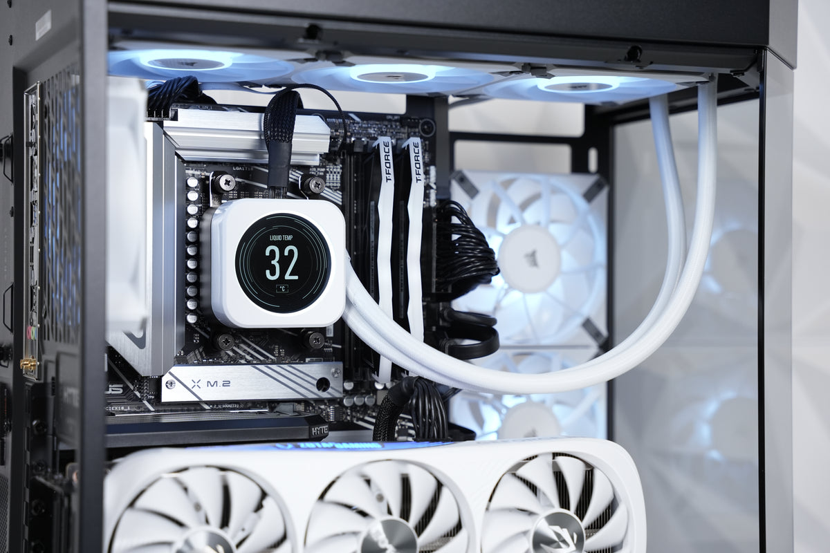 TECHNOID Limited Edition Gaming PC - GeForce RTX 5070 - AMD Ryzen 7 7800X3D - 32GB DDR5 - 2TB SSD - Win 11 PRO - AI Ready - 850w 80 Plus Gold PSU - VR Compatible - LCD AIO