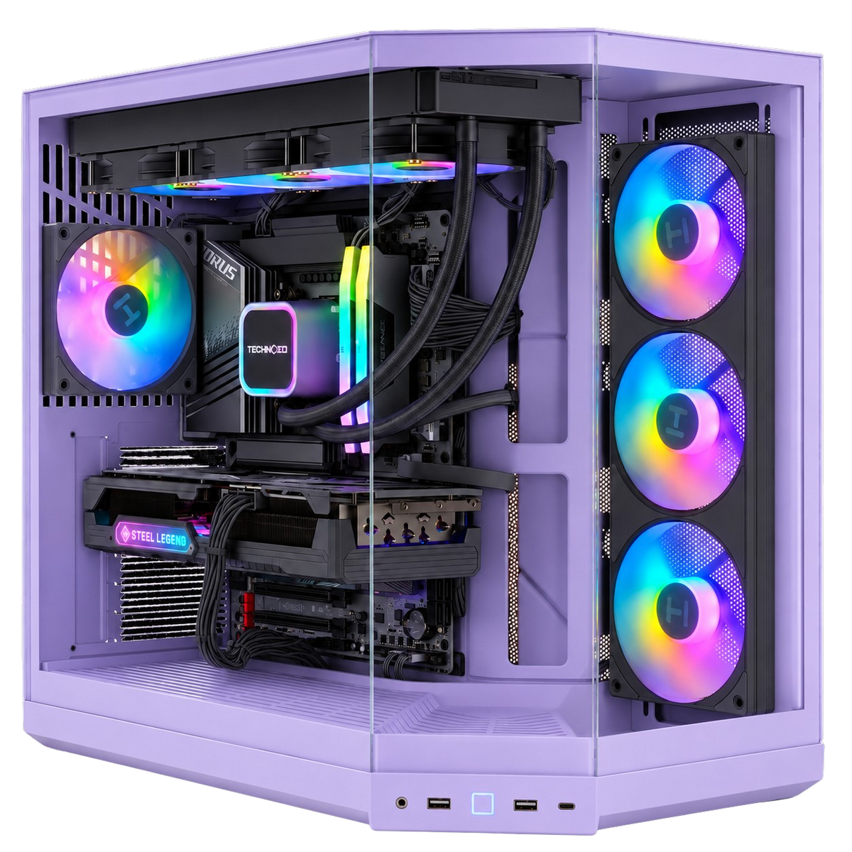 TECHNOID Panorama Gaming Pc (Intel Ultra 7 - RTX 5070 - 1TB SSD - 32GB RAM DDR5- Win 11 Pro -  HYTE Y70 Touch infinite - Taro)